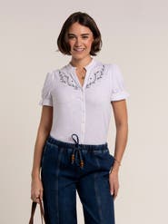 Brakeburn Isadora Embroidery Detail Blouse