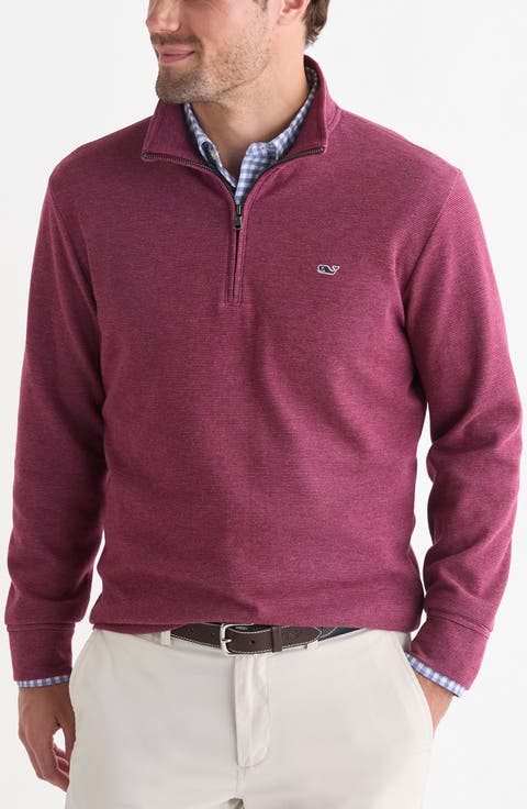 Saltwater Stripe Quarter Zip Pullover
