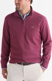 vineyard vines Saltwater Stripe Quarter Zip Pullover