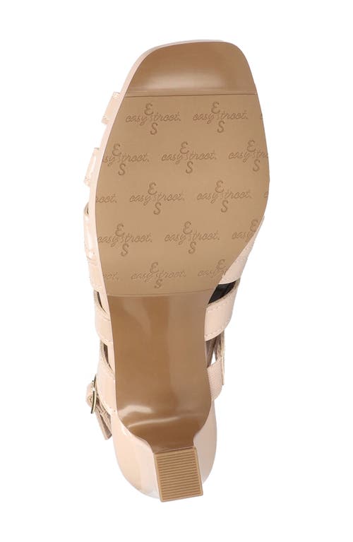 Easy Street Jetty Slingback Sandal In Nude Patent