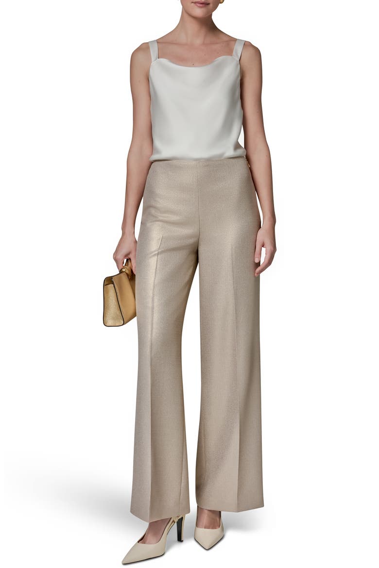 Wide Leg High Waist Pants, Alternate, color, LT FAWN/ GO