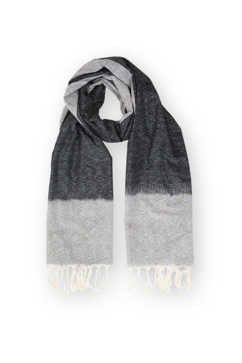 Black and Gray Timeless Scarf, Main, color, Black
