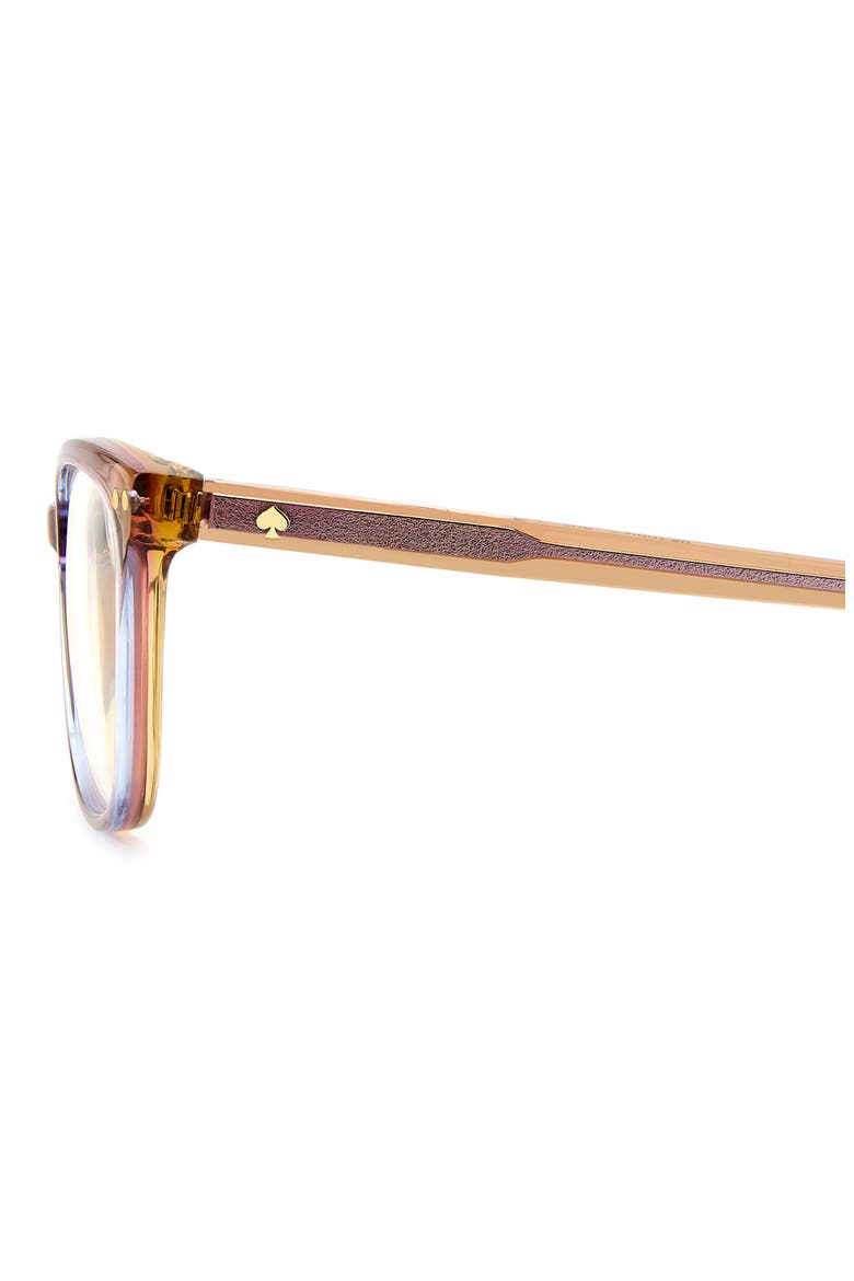 adria 52mm rectangular optical glasses, Alternate, color, BROWN PINK