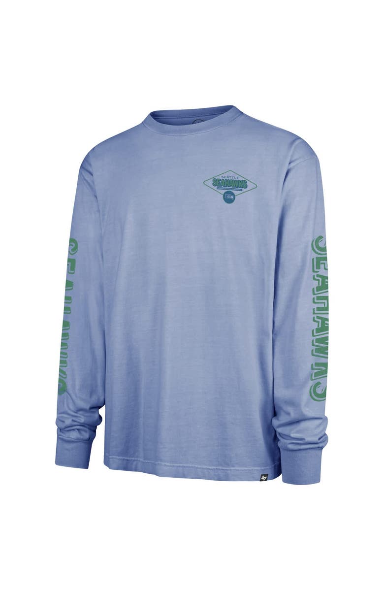 '47 Men's '47 Blue Seattle Seahawks Cairn Ravine Foundation Throwback Long Sleeve T-Shirt, Alternate, color, Blue