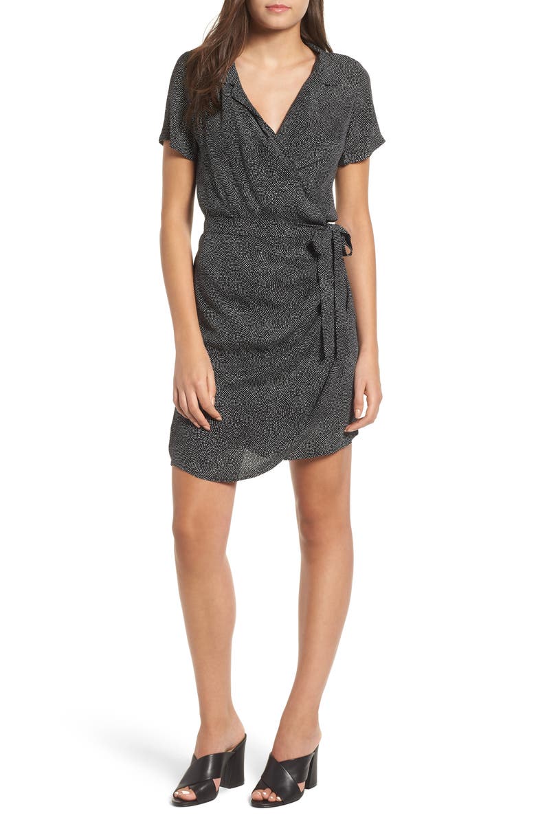 Leith Print Wrap Dress, Main, color, 