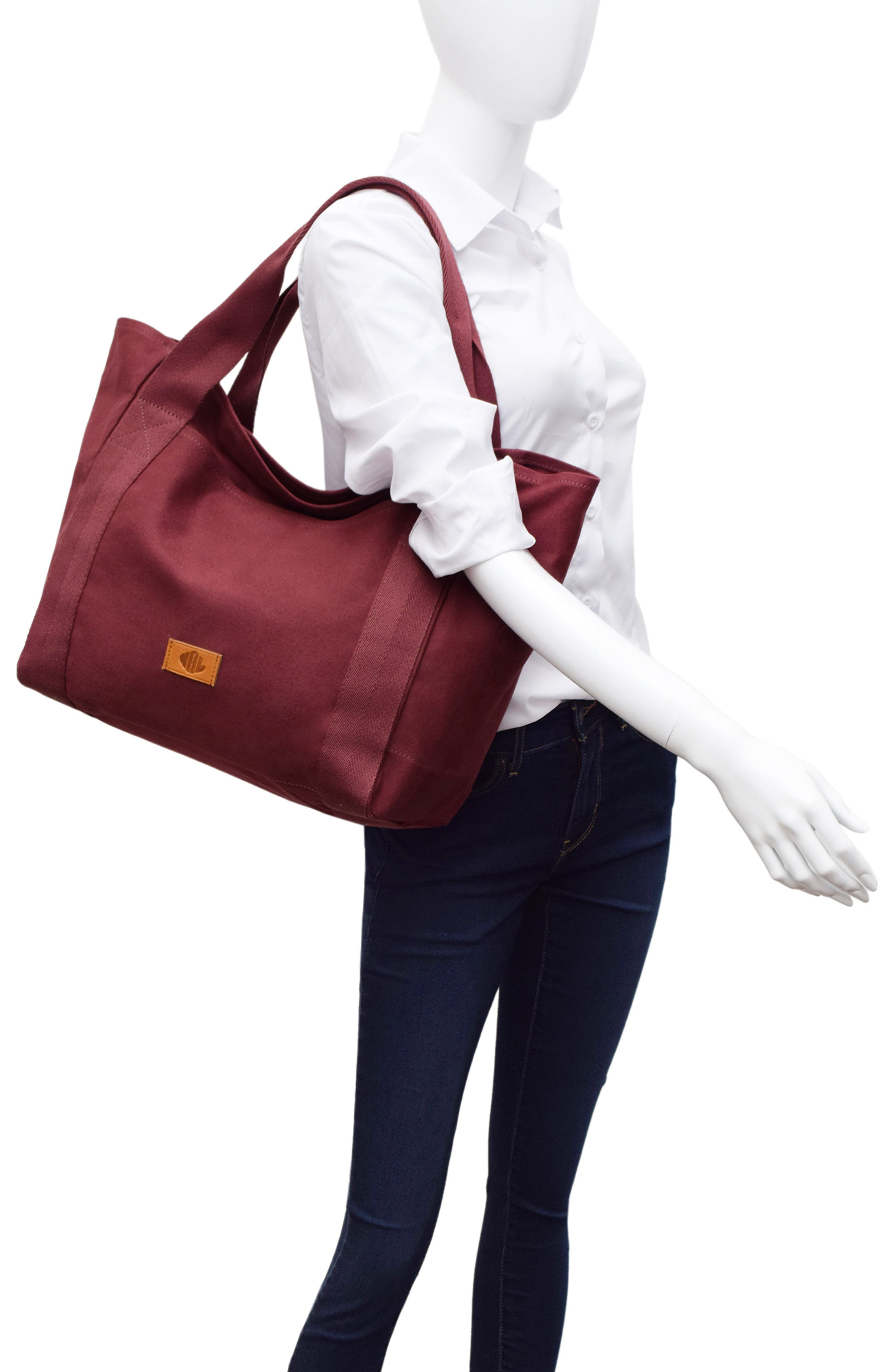 Liliana Large Tote, Alternate, color, MALBEC