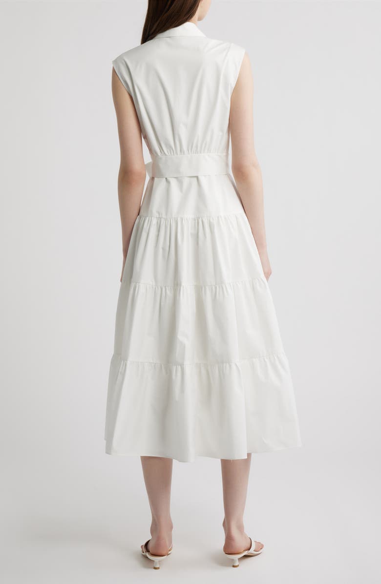 KOBI HALPERIN Bea Sleeveless Cotton Blend Shirtdress, Alternate, color, White