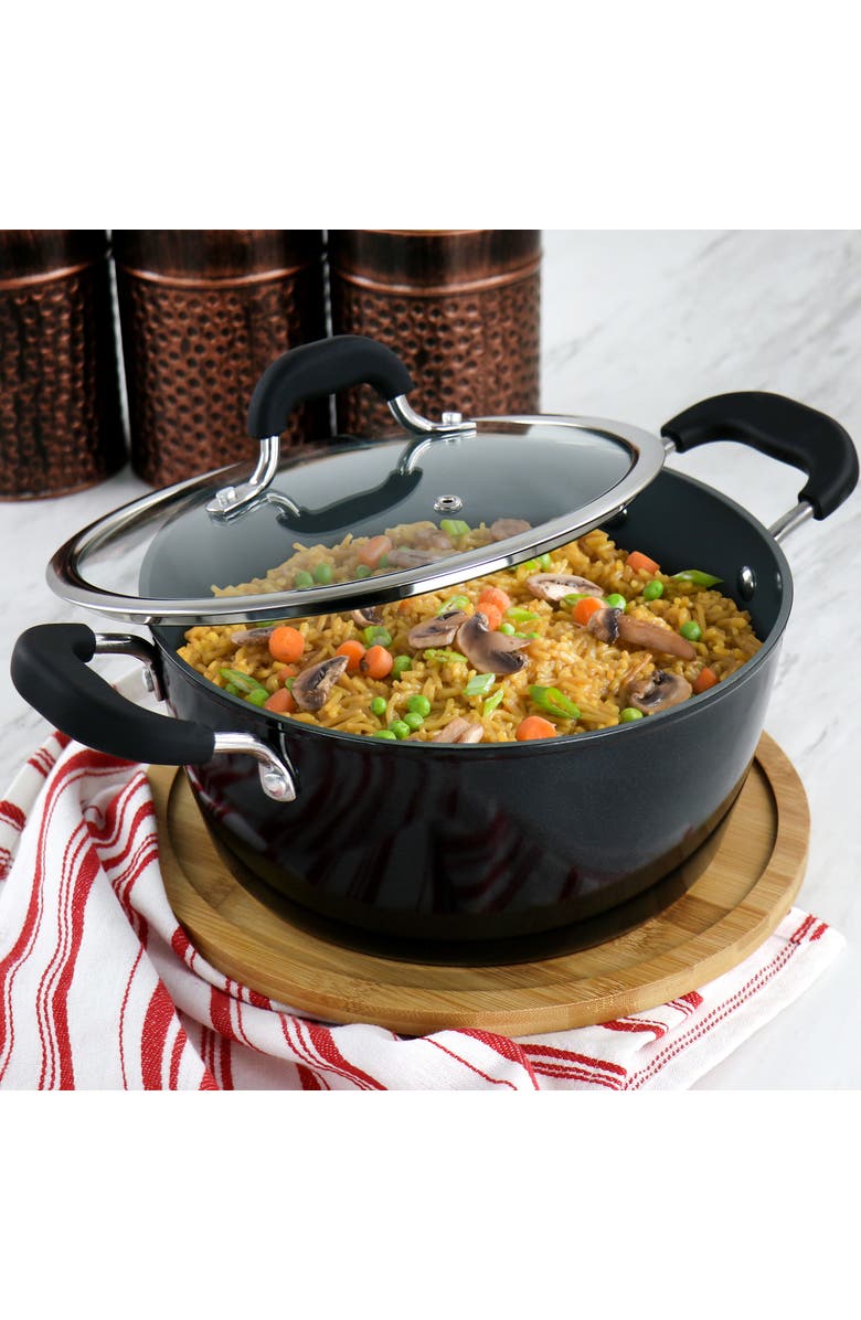 Kenmore Arlington 4.5 Quart Dutch Oven with Lid, Alternate, color, Black