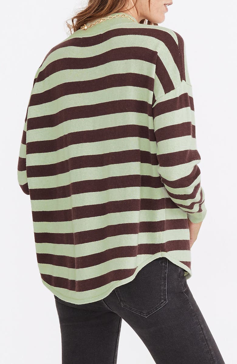 Madewell Ashbury Kelsey Stripe Mock Neck Sweater, Alternate, color,