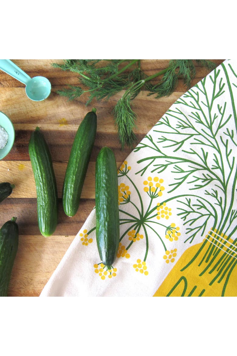 Dill Dish Towel + Sponge Cloth Gift Set, Alternate, color, Green