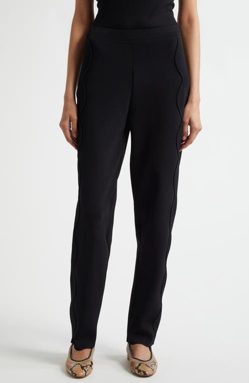 Shop Ulla Johnson Asher Straight Leg Pants In Noir