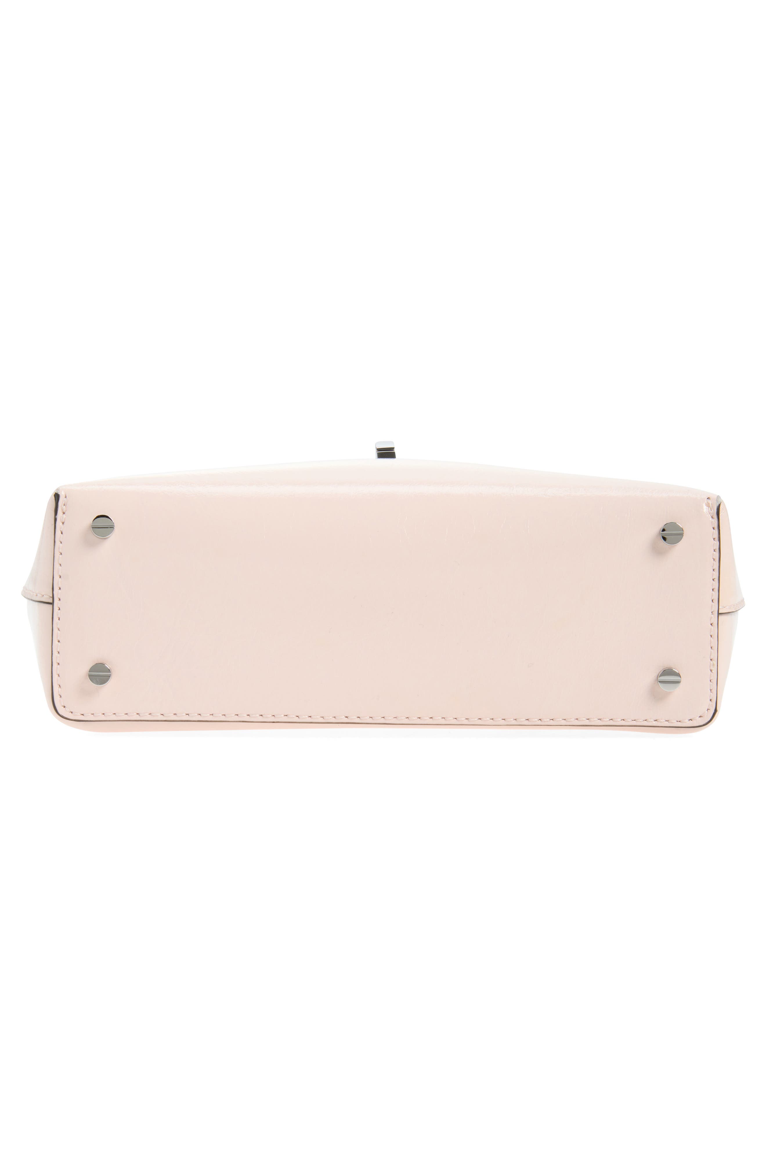 TOTEME Mini T-Lock Naplak Leather Clutch, Alternate, color, Flamingo