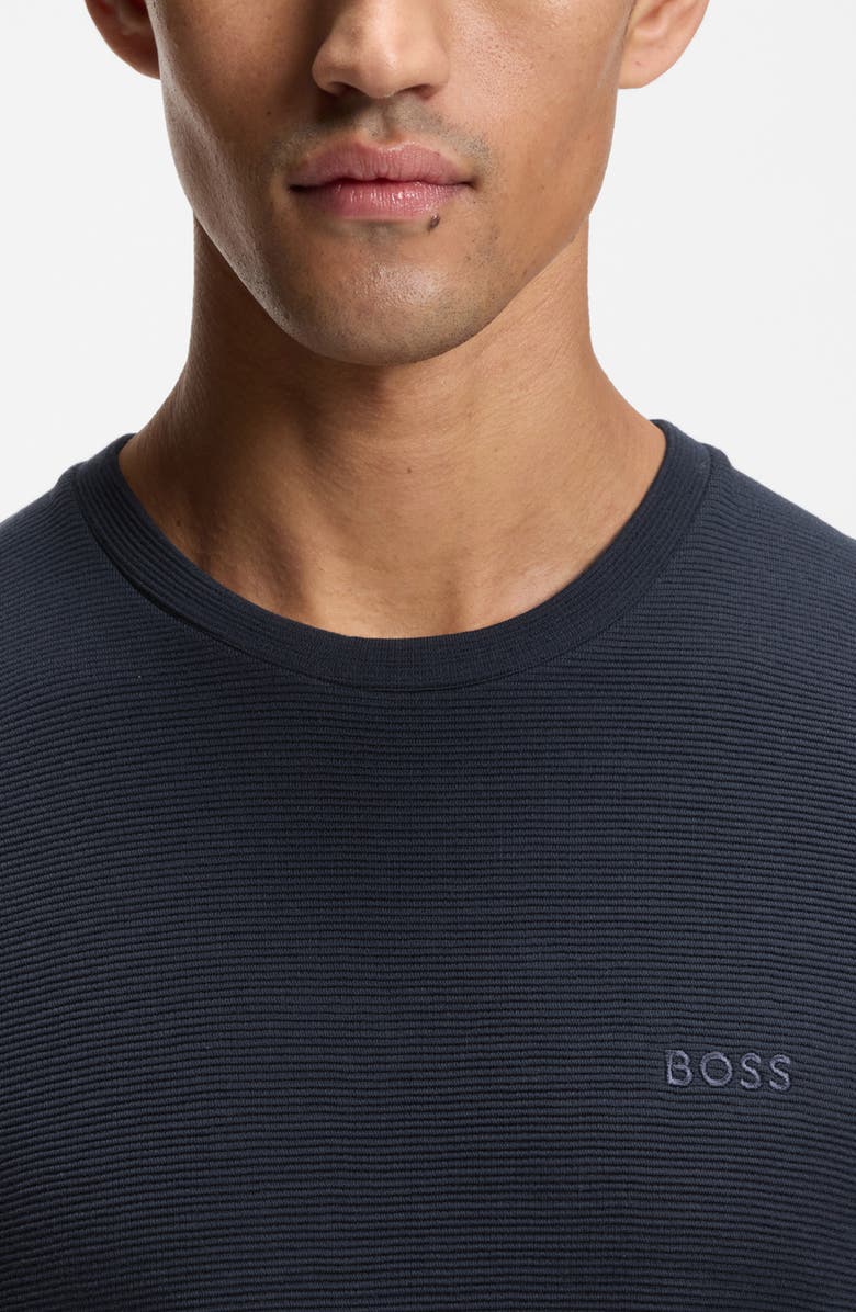 BOSS Rib Lounge T-Shirt, Alternate, color, Dark Blue