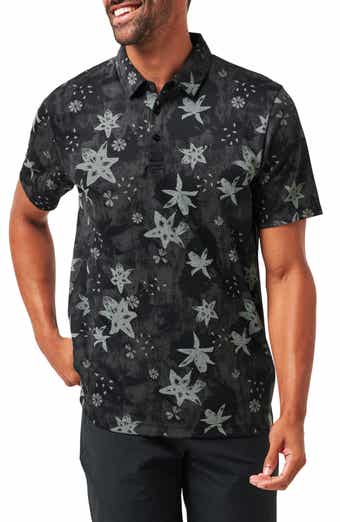 Trek Tide Floral Cotton Blend Piqué Polo