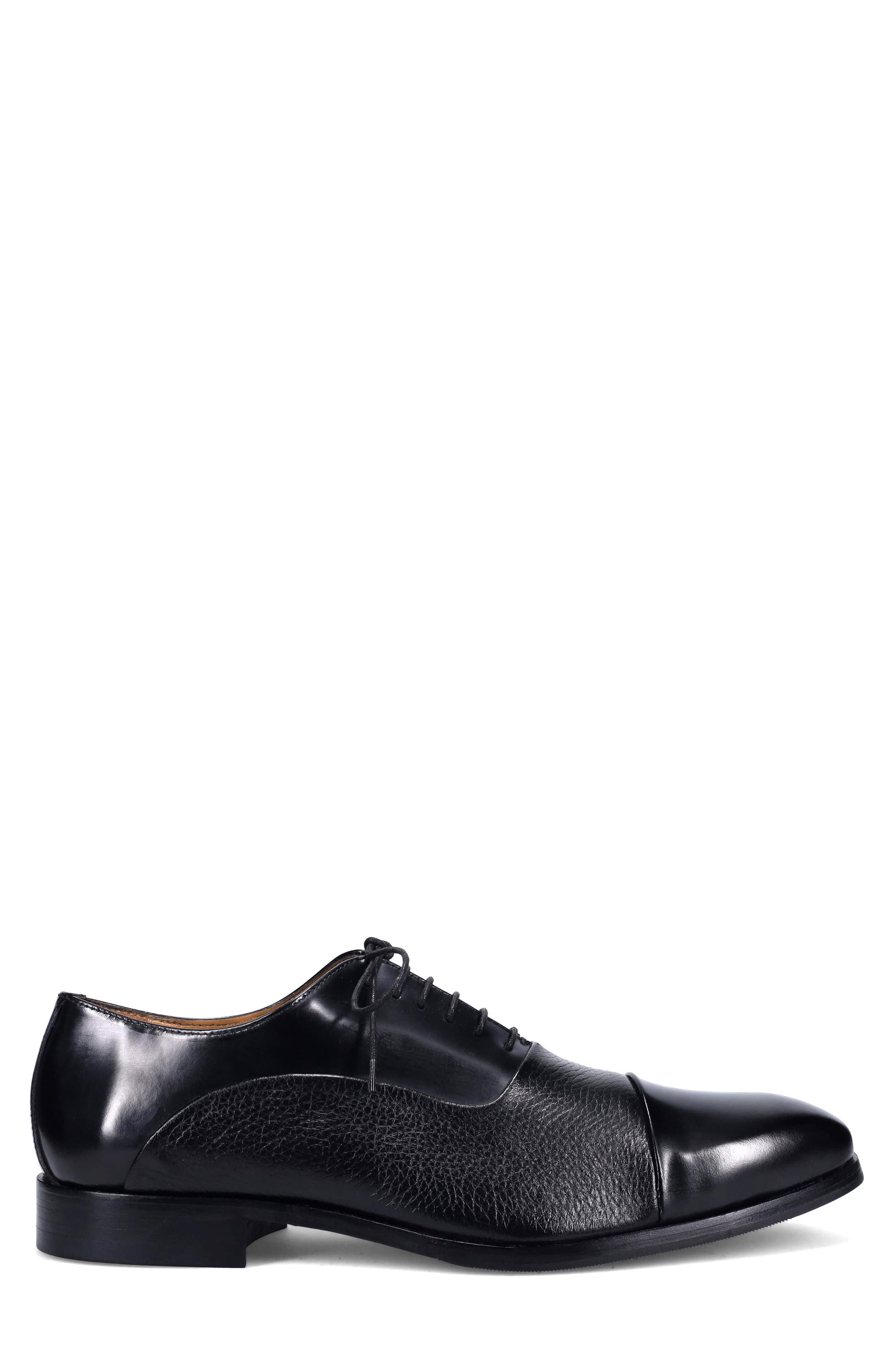 Ron White Edman Weatherproof Cap Toe Oxford, Alternate, color, Black/ Black