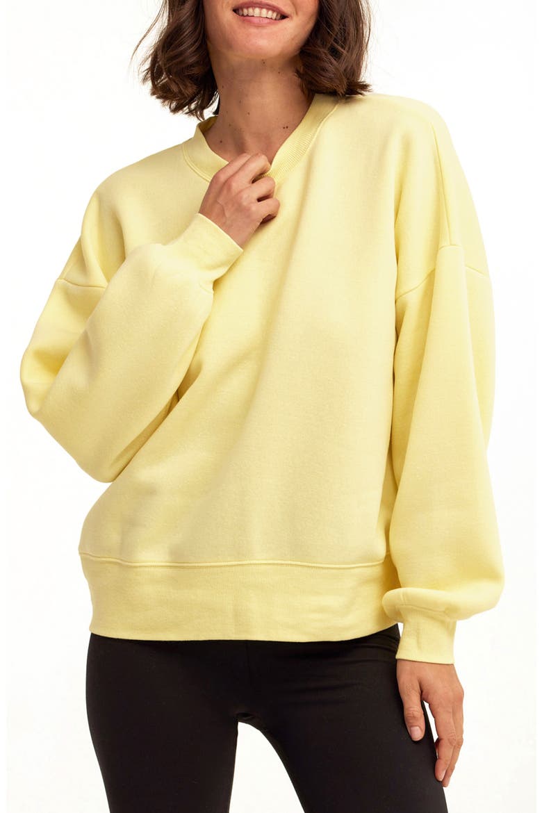 Blaise Triblend Fleece Sweatshirt, Main, color, LEMONADE