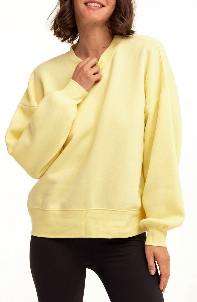 Threads 4 Thought Blaise Triblend Fleece Sweatshirt, Main, color, Lemonade