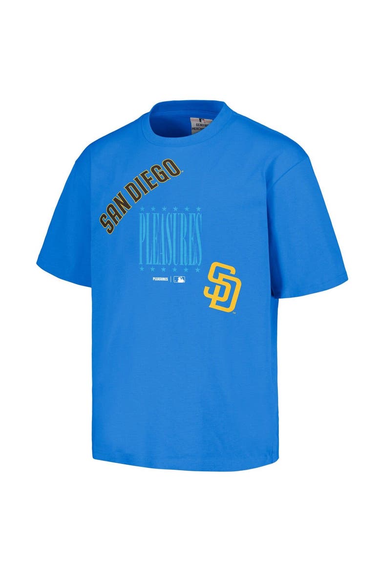 Men's PLEASURES  Blue San Diego Padres Repurpose T-Shirt, Alternate, color, Blue