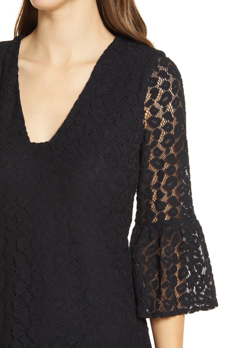 Lilly Pulitzer<sup>®</sup> Jaclene Leopard Lace Onyx Dress, Alternate, color, 