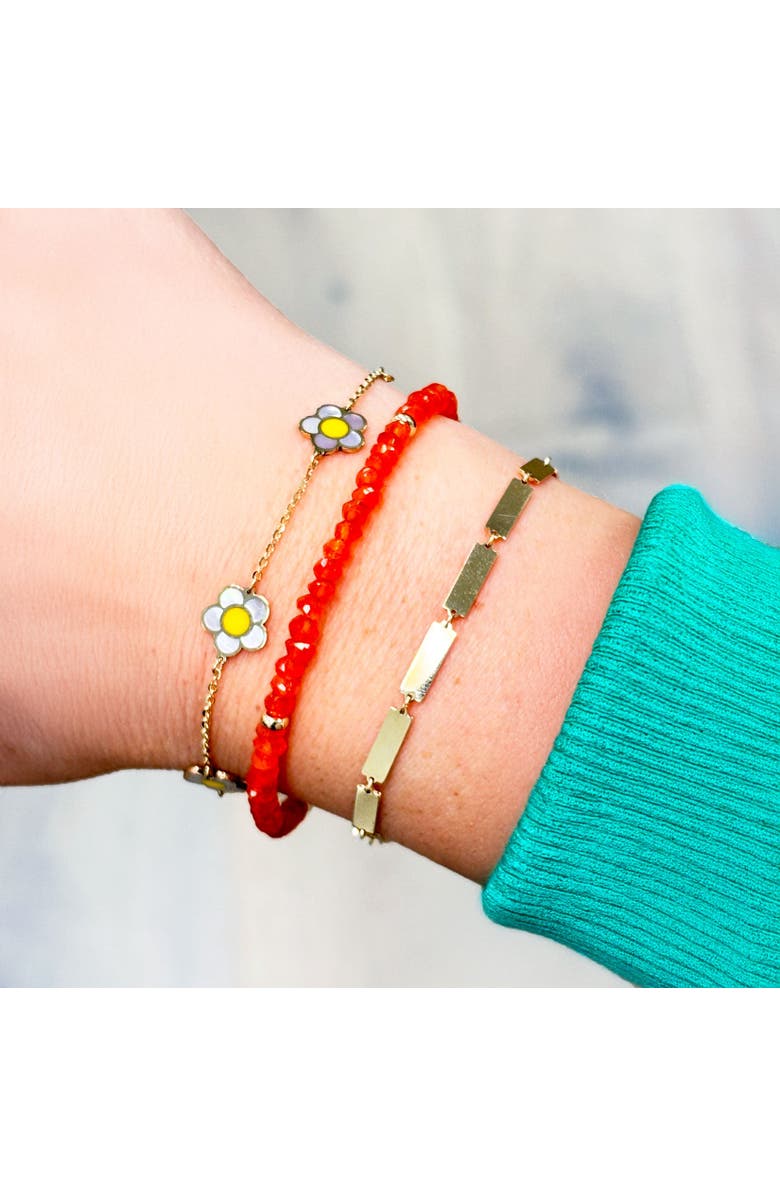 The Lovery Fine Jewelry Carnelian Bead Bracelet, Alternate, color, Carnelian