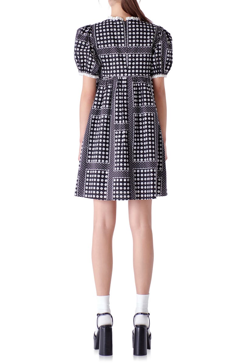 English Factory Floral Puff Sleeve Babydoll Dress, Alternate, color,