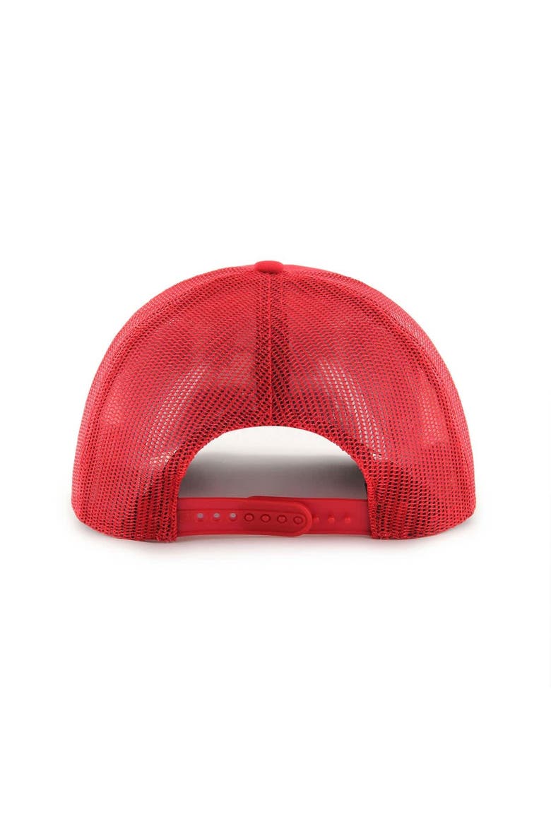 Men's '47 Red Cincinnati Reds Hardline Trucker Adjustable Hat, Alternate, color, Red