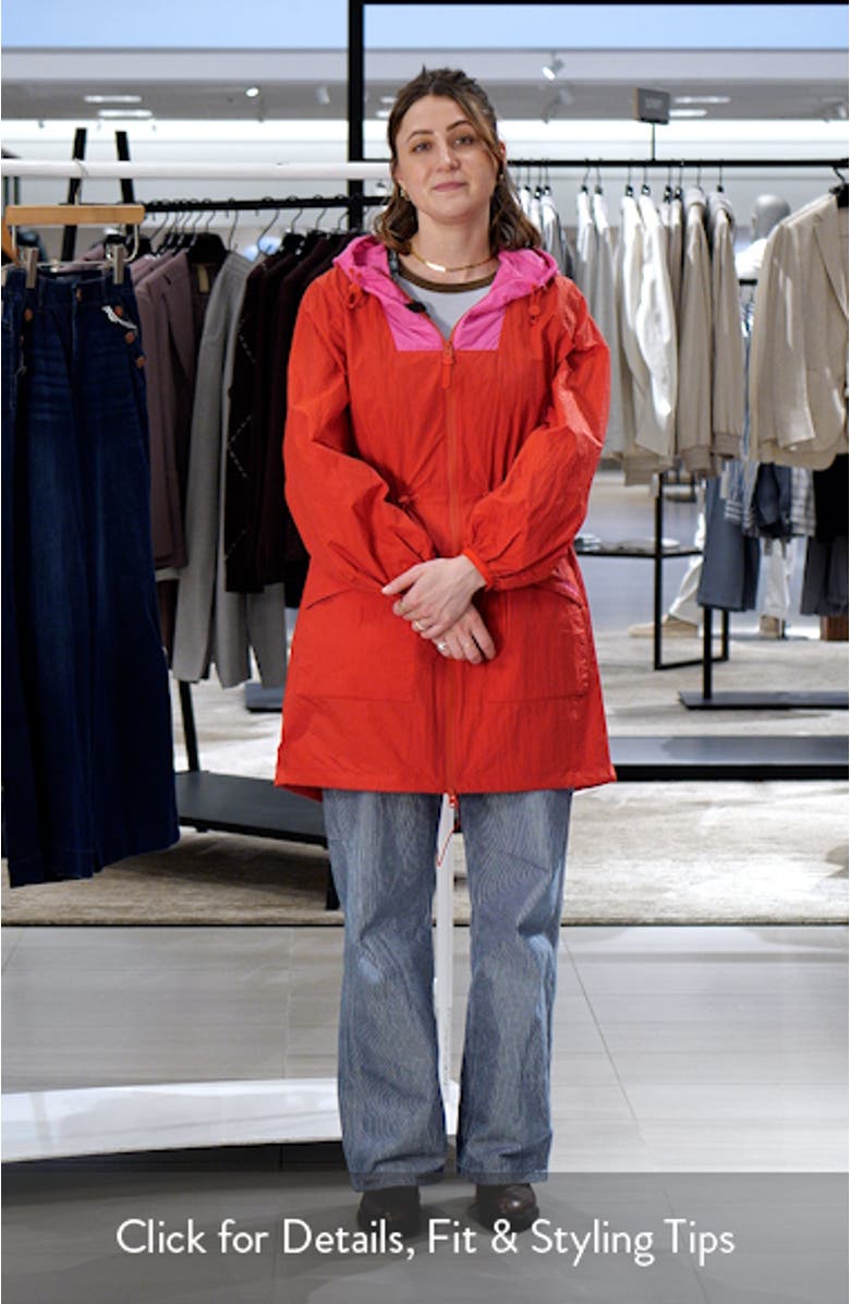 Alyster Packable Recycled Nylon Raincoat, sales video thumbnail