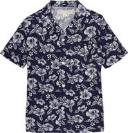 Hope & Henry Boys' Linen Short Sleeve Camp Shirt, Kids