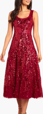 Needle & Thread Sequin Ribbon Scoop Neck Ballerina Dress