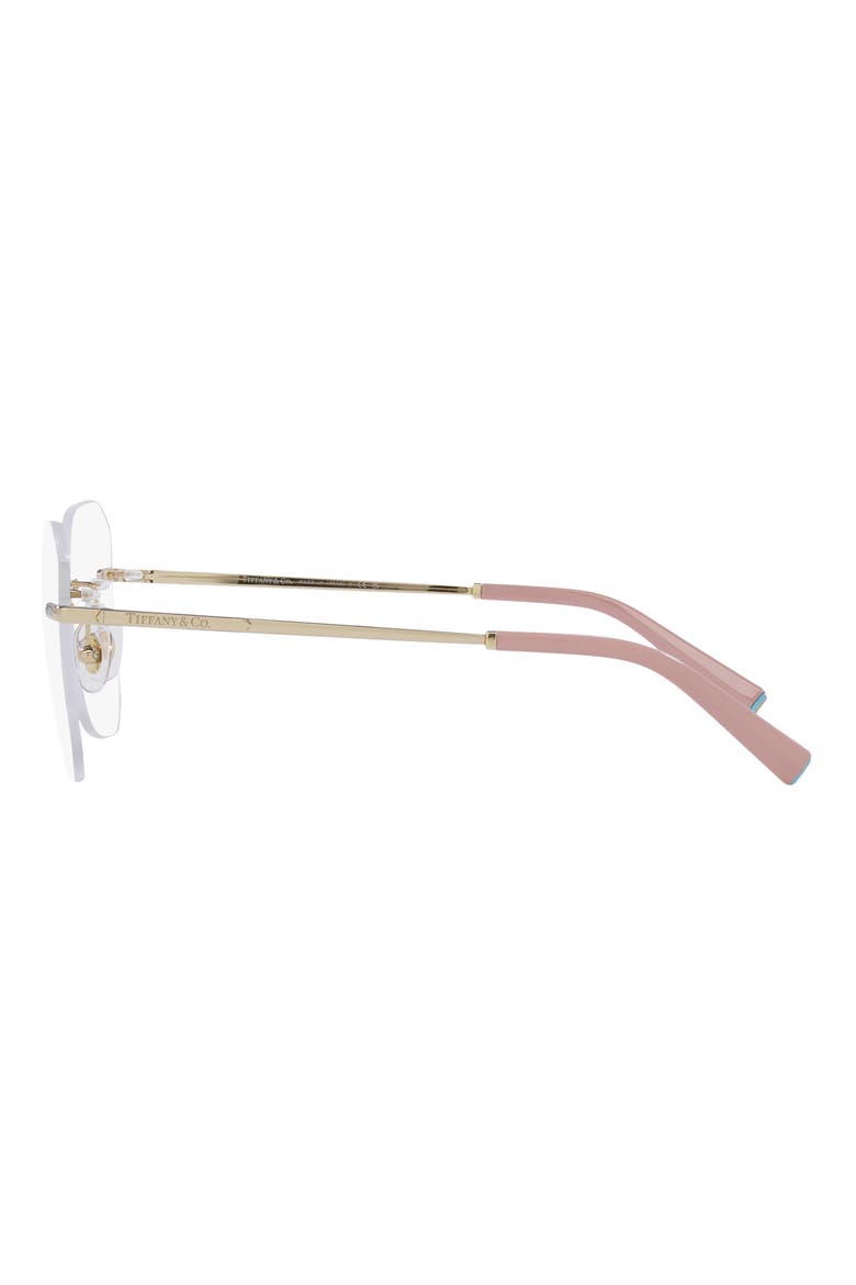 55mm Rimless Irregular Optical Glasses, Alternate, color, PALE GOLD