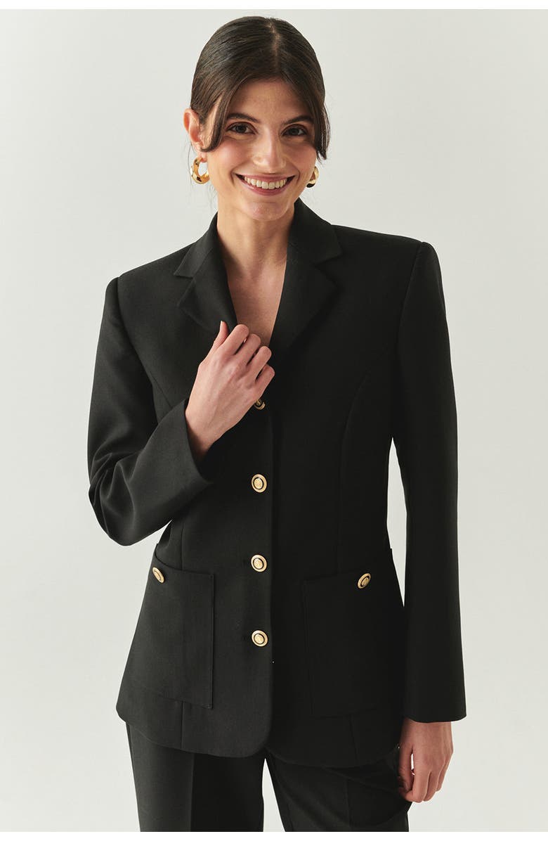 Exquise Veda Blazer, Alternate, color, Black