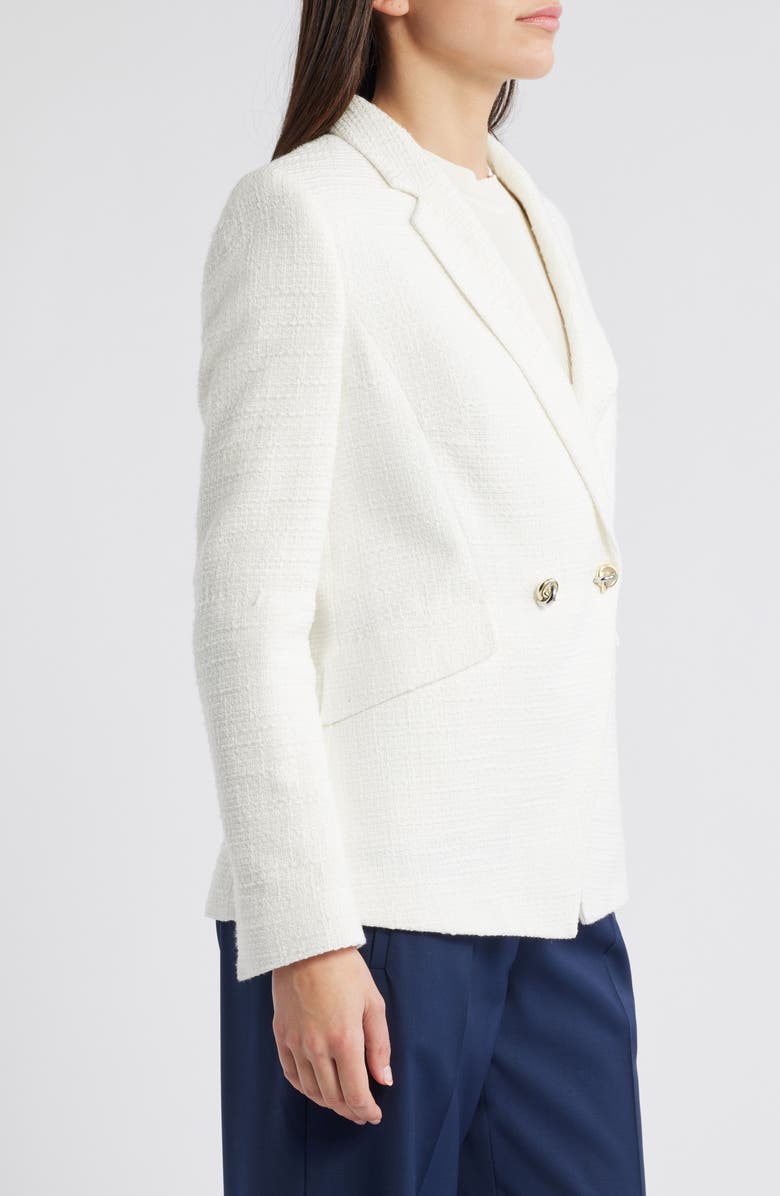 BOSS Jatawa Double Breasted Tweed Blazer, Alternate, color, Soft Cream