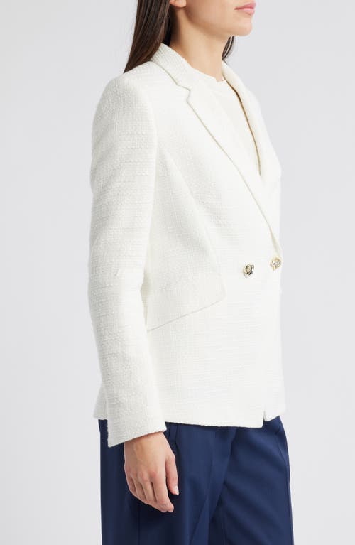 Hugo Boss Boss Jatawa Double Breasted Tweed Blazer In Soft Cream