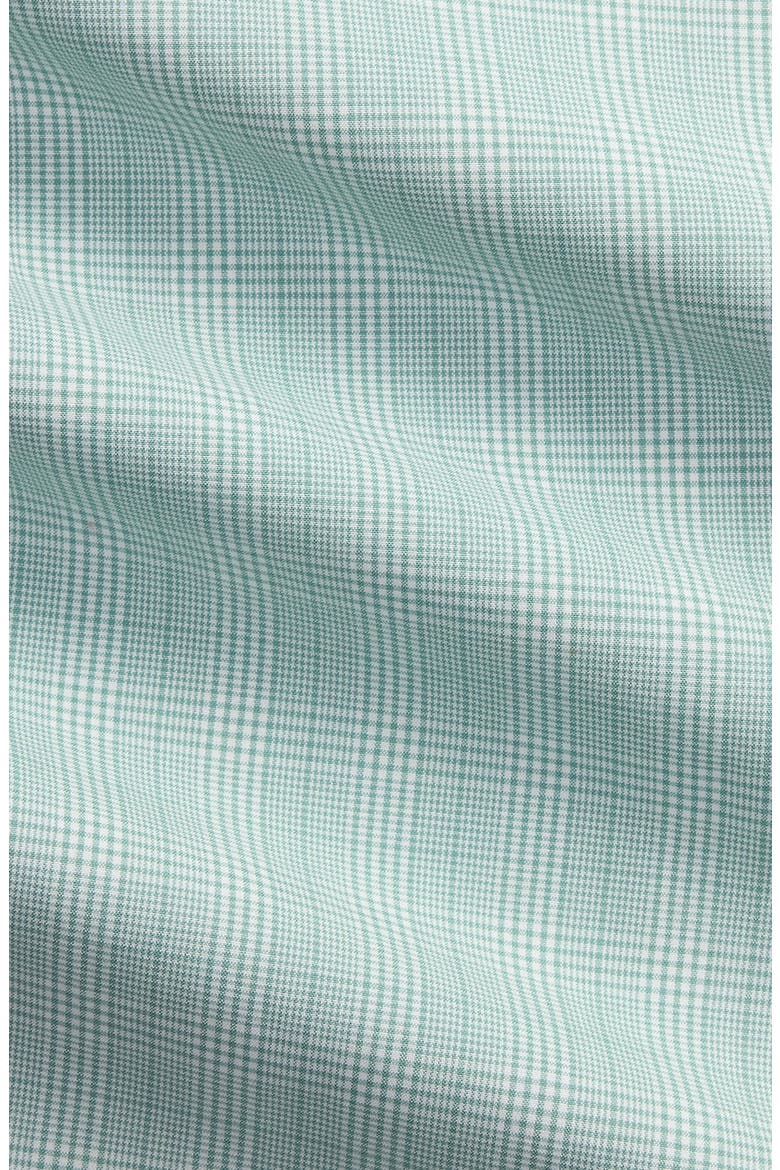 Classic Fit Glen Plaid Cotton Button-Up Shirt, Alternate, color, POWDER SAGE WHITE