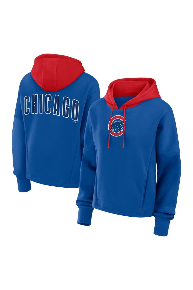 Women's Fanatics Royal Chicago Cubs Oversized Legacy Favorite Spectator Pullover Hoodie, Alternate, color, Royal