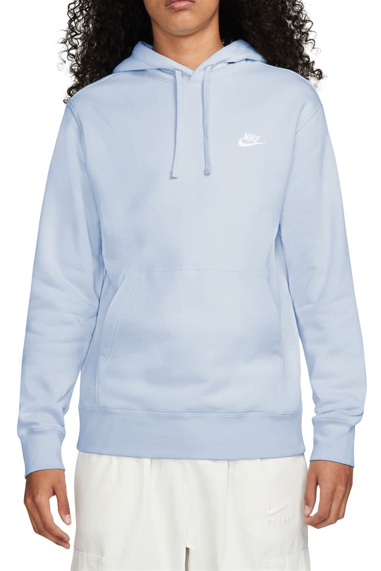 Sportswear Club Hoodie, Main, color, FOOTBALL GREY/ WHITE
