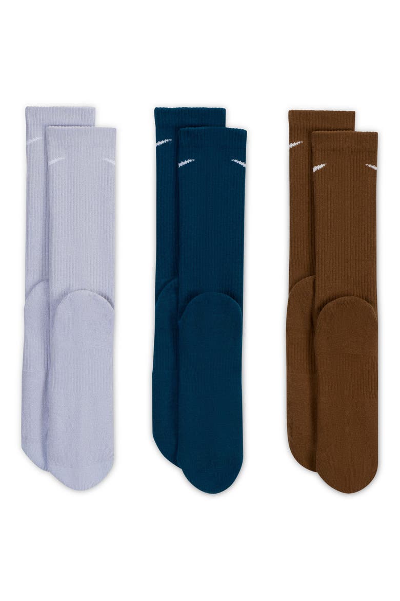 Assorted 3-Pack Everyday Plus Cushion Crew Training Socks, Alternate, color, 970 MLTCLR