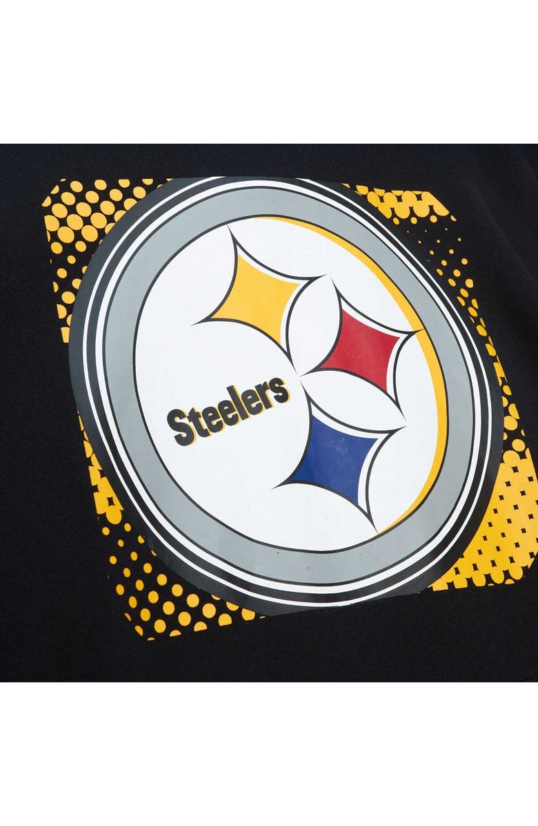 Mitchell & Ness Men's Mitchell & Ness Black Pittsburgh Steelers Gridiron Classics Big Face 7.0 Pullover Hoodie, Alternate, color, Black