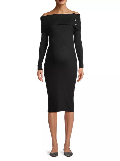 Carrie Off Shoulder Knit Dress