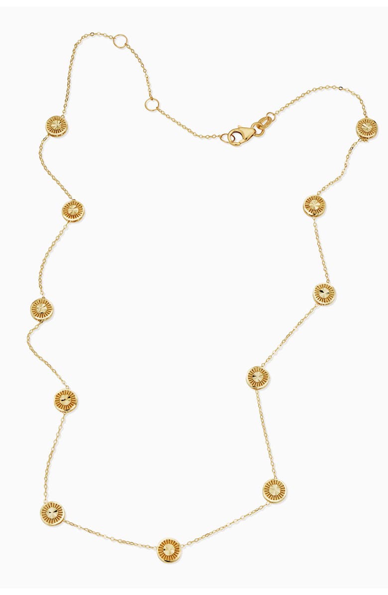 Oradina 14K Yellow Gold Roma Station Necklace, Alternate, color,