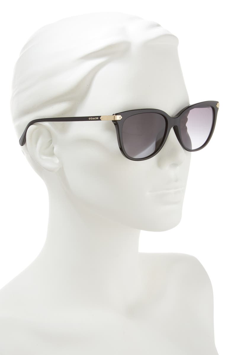 COACH 57mm Gradient Cat Eye Sunglasses, Alternate, color,