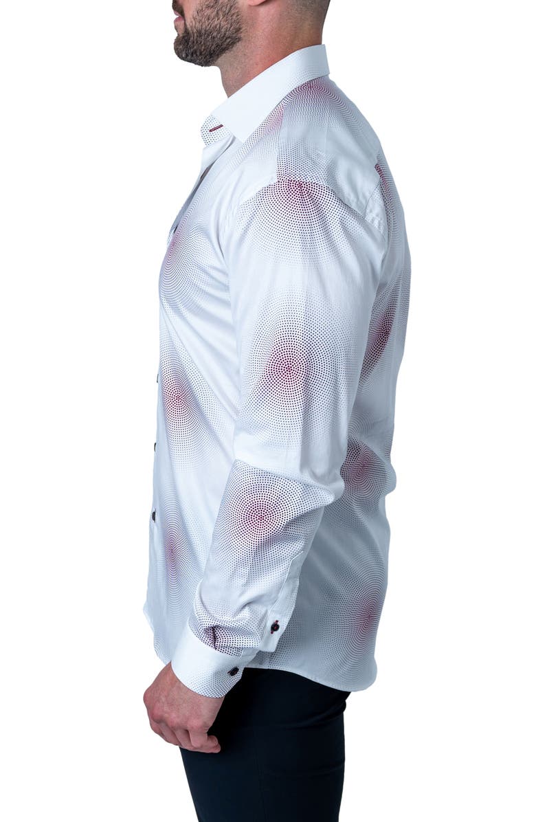 Maceoo Fibonacci Radius Regular Fit Cotton Button-Up Shirt, Alternate, color,