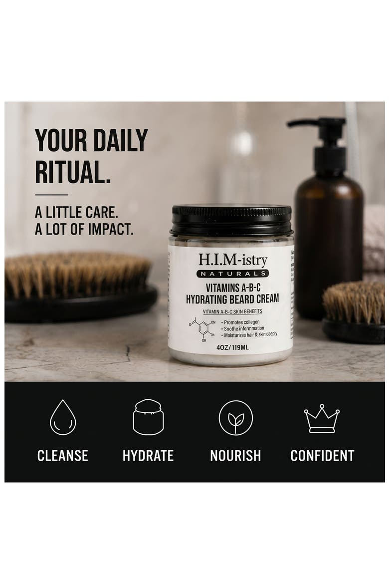 Vitamins A-B-C Hydrating Beard Cream, Alternate, color, NO COLOR