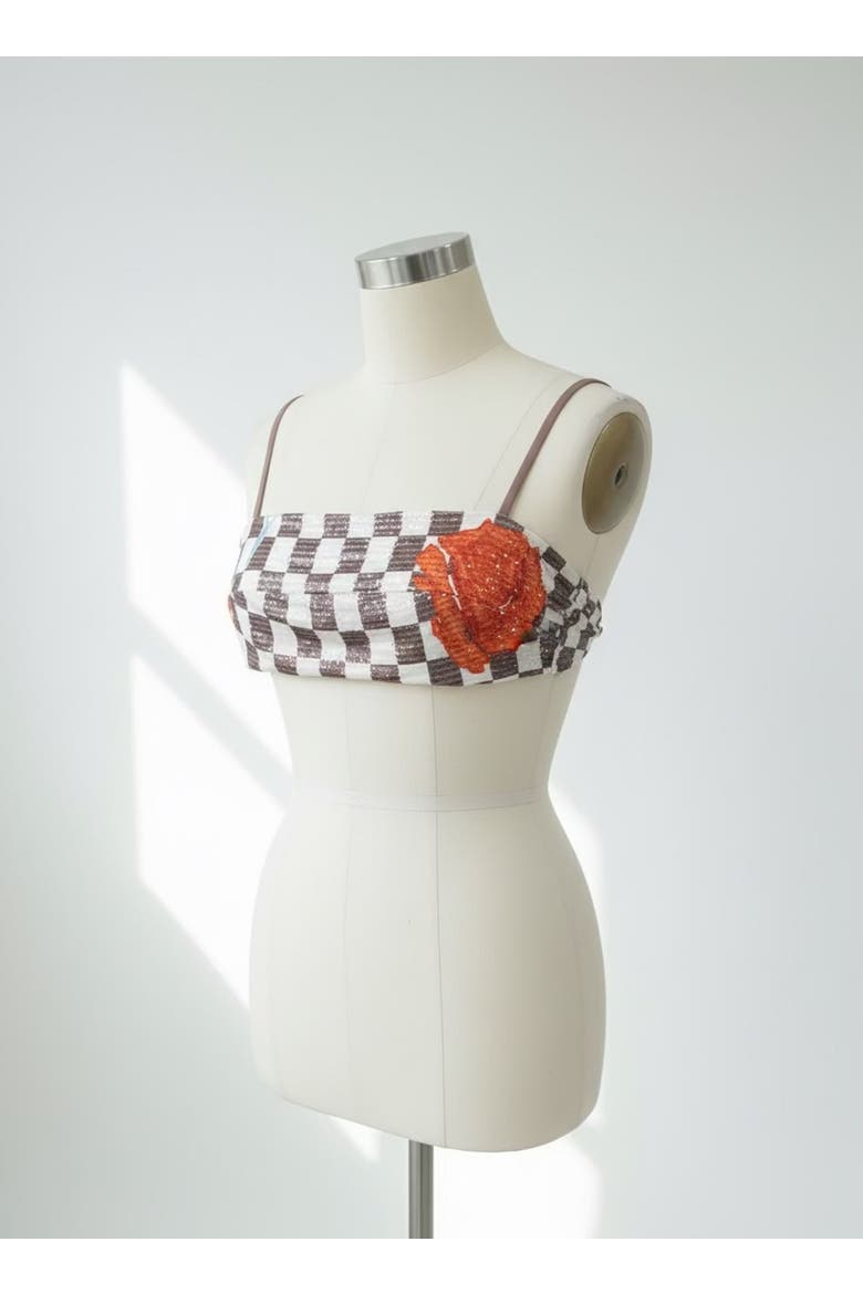 Sequin Crop Top, Alternate, color, Beige