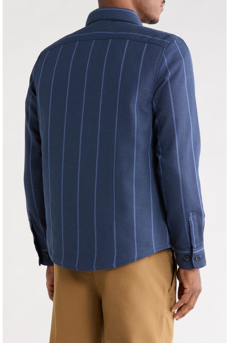 Striped Shirt Jacket, Alternate, color, 413 DARK SAPPHIRE