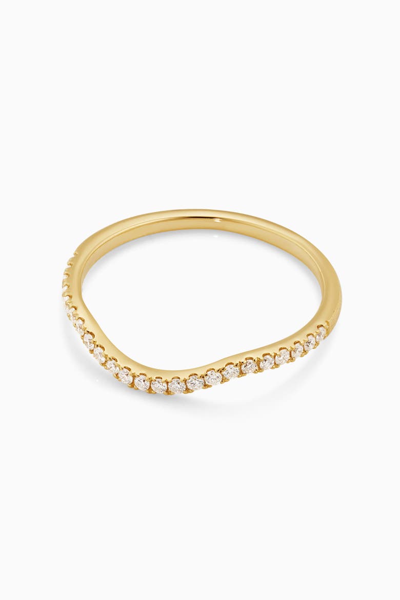 10K Gold The Arc Diamond Stack Ring, Alternate, color, Yellow Gold - Natural Diamonds