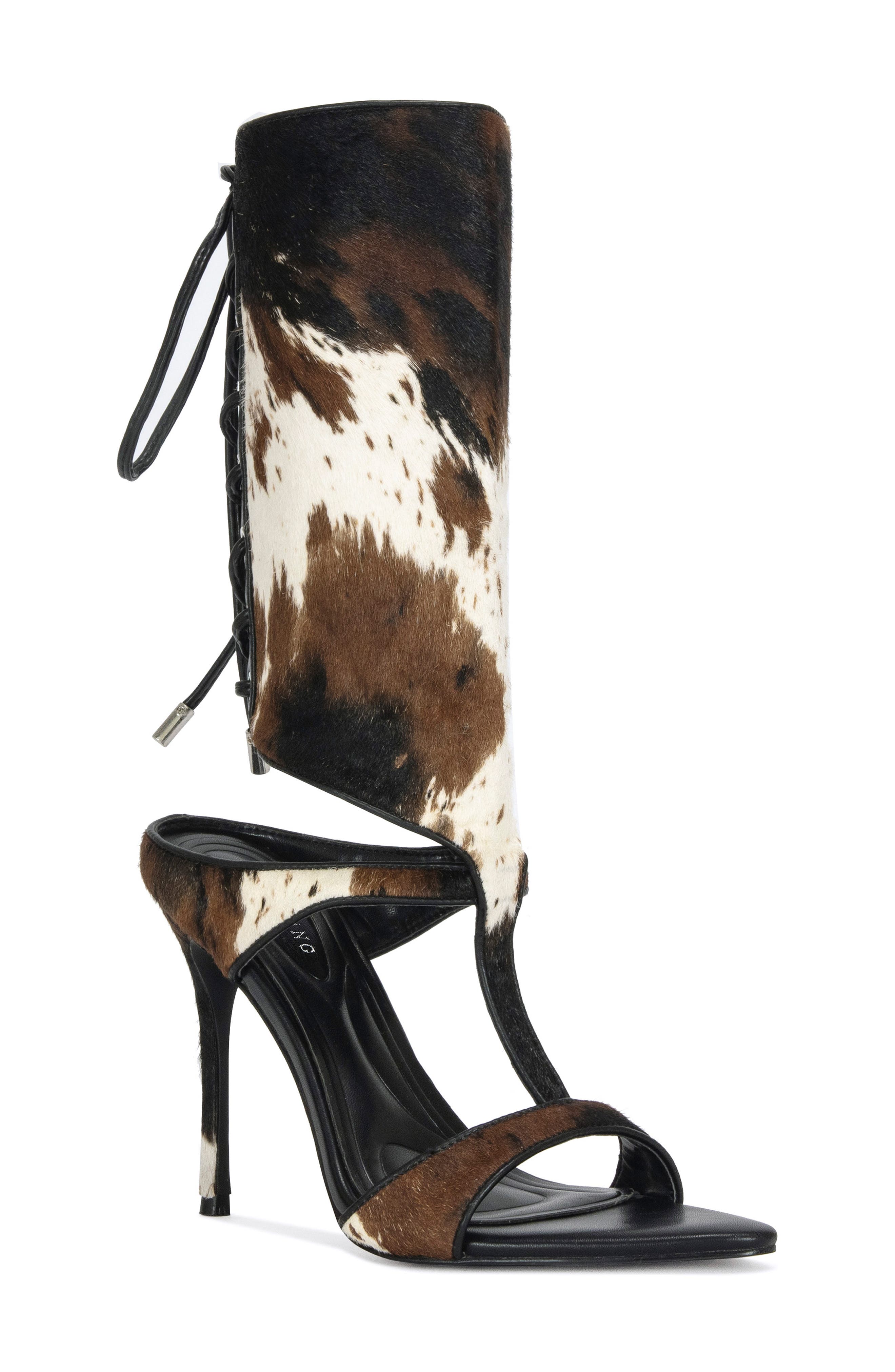 AZALEA WANG Boudier Faux Calf Hair Sandal, Main, color, 