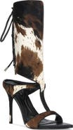 AZALEA WANG Boudier Faux Calf Hair Sandal