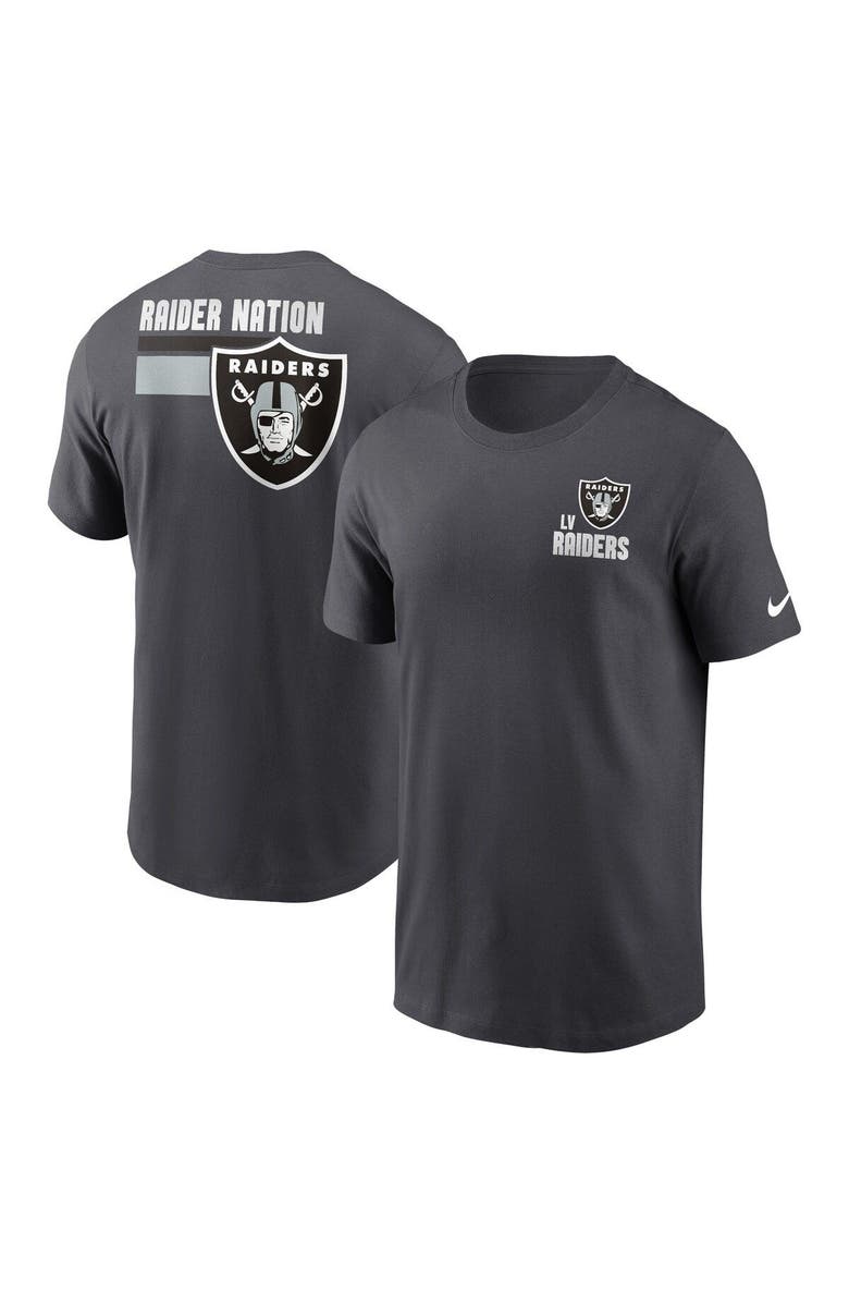 Nike Men's Nike Anthracite Las Vegas Raiders Blitz Essential T-Shirt, Main, color, Anthracite