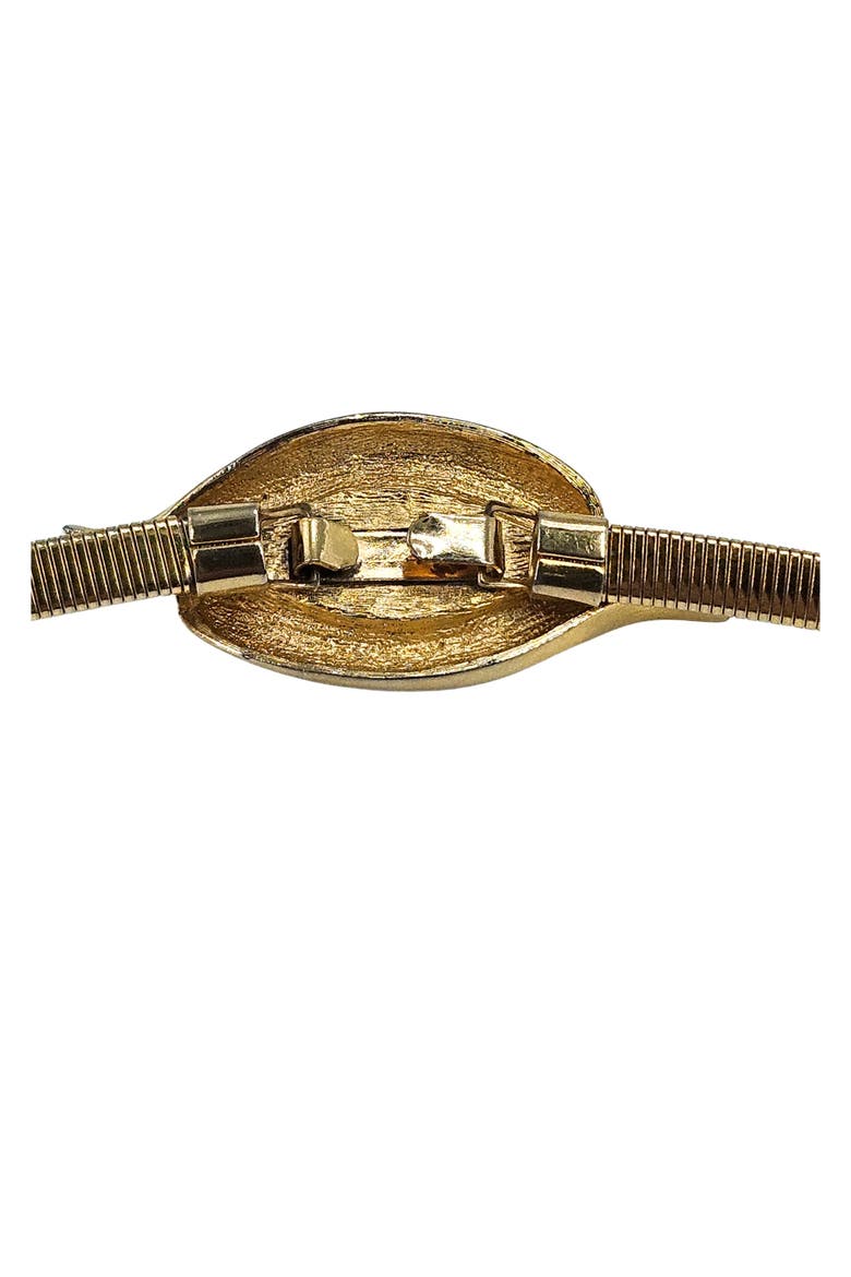 Vintage 1980s Gold Snake Stretch Skinny Belt, Alternate, color, gold